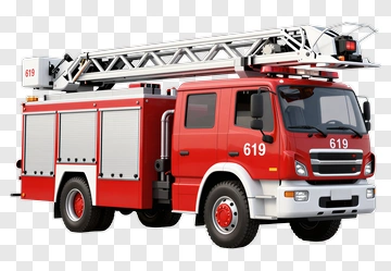 Fire Truck With Ladder PNG