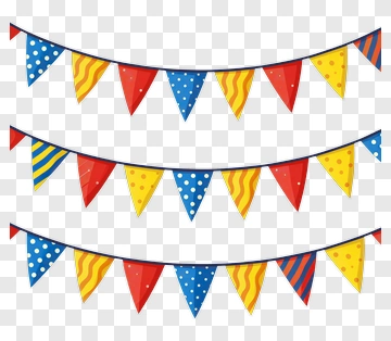 Colorful Party Bunting Flags PNG