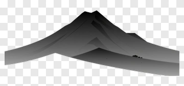 Mountain Landscape In Black And White PNG