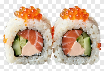 Sushi Roll With Salmon And Avocado PNG