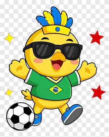Cartoon Bird Playing Soccer PNG