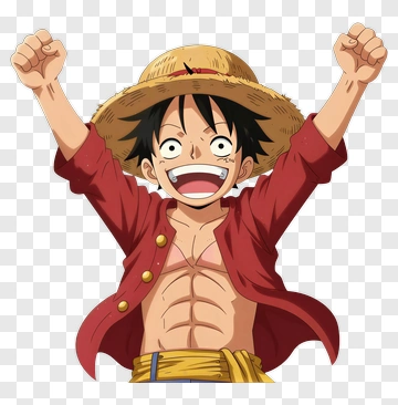 Cartoon Boy With Straw Hat Celebrating PNG