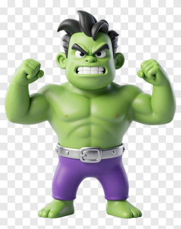 Cartoon Hulk Figure PNG