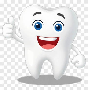 Cartoon Tooth Giving A Thumbs Up PNG