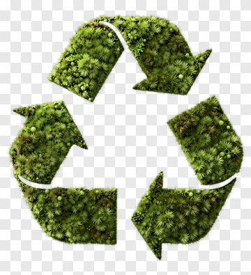 Recycling Symbol Made Of Green Plants PNG
