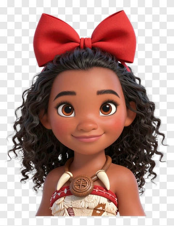 Cartoon Character With Red Bow PNG