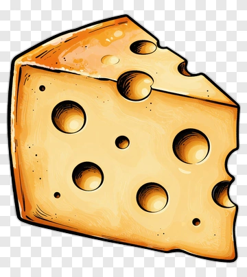 Cartoon Cheese Slice PNG