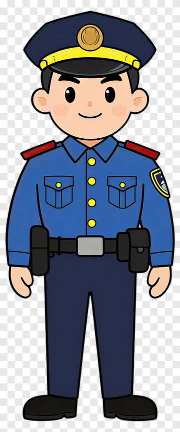 Cartoon Police Officer PNG