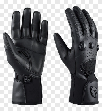 Black Motorcycle Gloves PNG