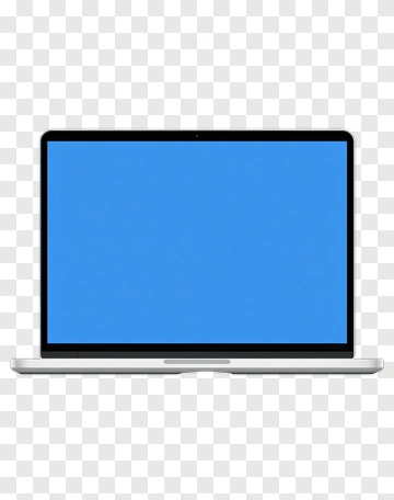 Laptop With Blue Screen PNG