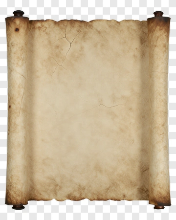 Old Scroll With Cracked Surface PNG