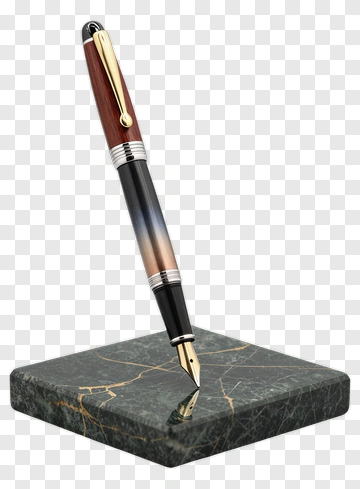 Fountain Pen On A Marble Stand PNG