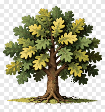 Colorful Oak Tree PNG