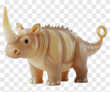 Plastic Rhinoceros Toy PNG