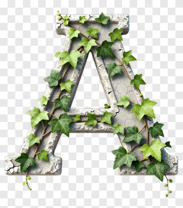 Ivy Covered Letter A PNG