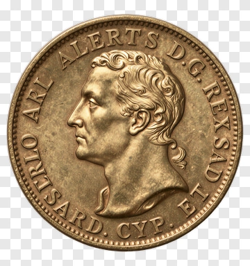 Gold Coin Featuring A Profile Portrait PNG