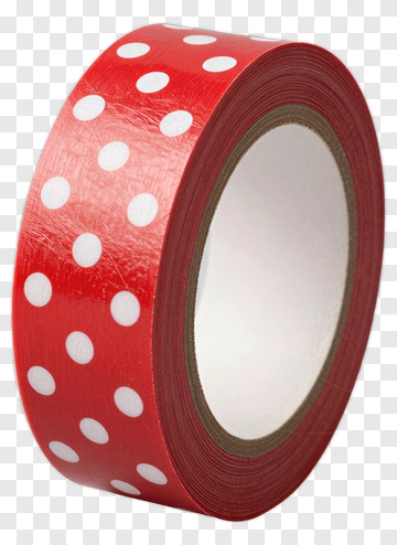Red Polka Dot Tape Roll PNG