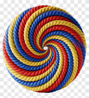 Colorful Twisted Rope PNG
