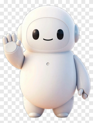 Cartoon Robot Waving Hello PNG
