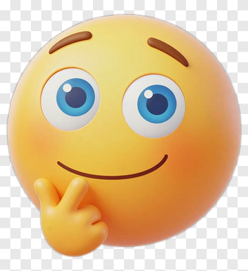 Thinking Emoji With A Finger On Chin PNG