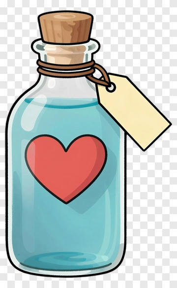 Cartoon Bottle Of Love Potion PNG
