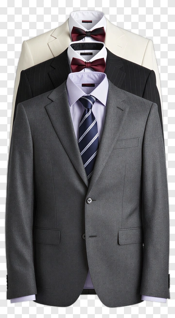 Formal Suit Collection With Bow Ties PNG