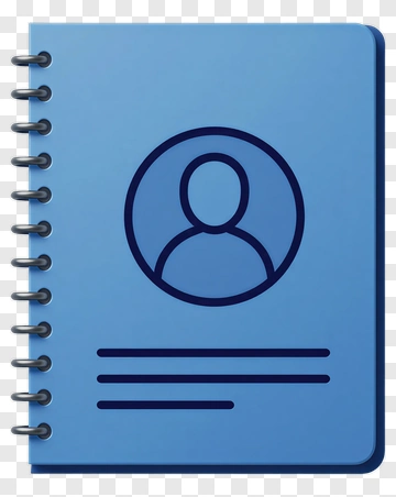Blue Notebook With Profile Icon PNG
