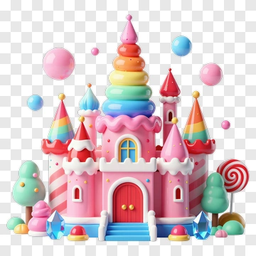 Colorful Candy Castle PNG