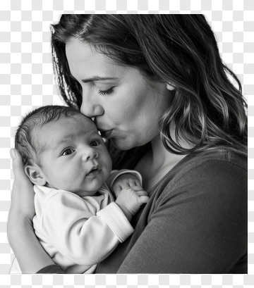 Mother Kissing Baby PNG