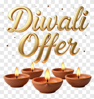 Diwali Offer With Decorative Oil Lamps PNG