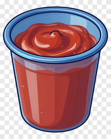 Cartoon Ketchup Cup PNG