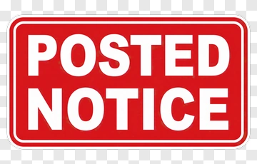 Posted Notice Sign PNG