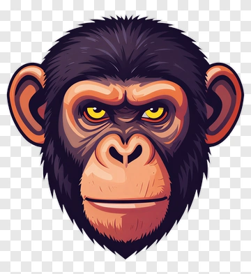 Cartoon Monkey Face PNG