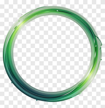 Green Abstract Circular Frame PNG