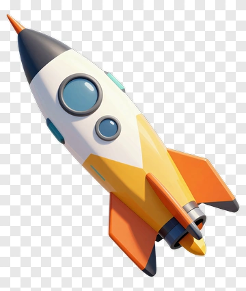 3D Rocket PNG