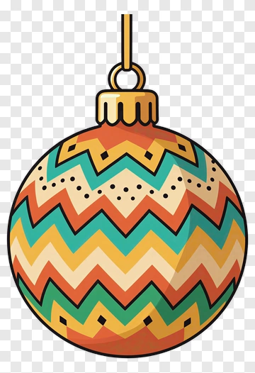Colorful Christmas Ornament PNG