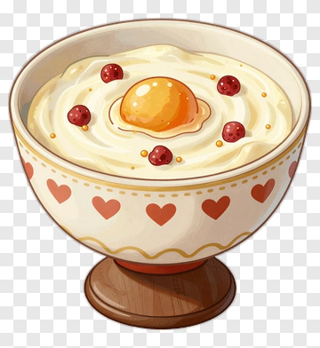 Bowl Of Creamy Dessert With Toppings PNG