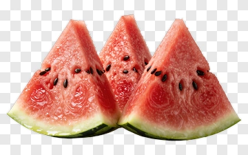 Sliced Watermelon Triangles PNG