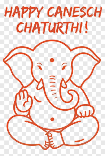 Cartoon Elephant For Ganesh Chaturthi Celebration PNG