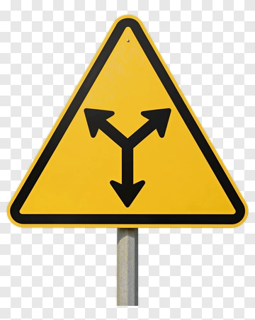 Traffic Sign Indicating Multiple Directions PNG