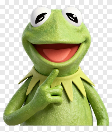 Kermit The Frog Thinking With A Smile PNG