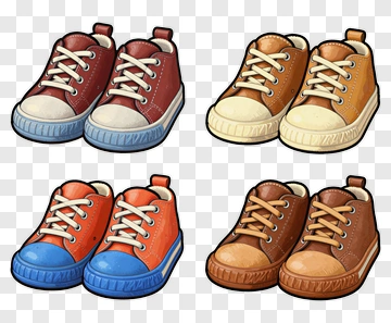 Colorful Sneakers Collection PNG