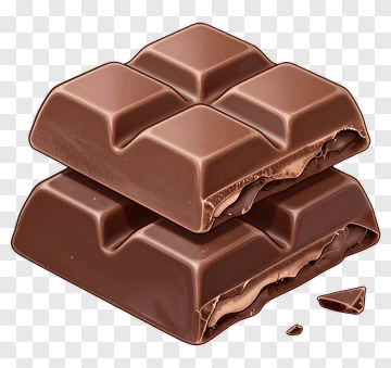 Chocolate Bar With A Broken Piece PNG