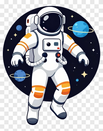Cartoon Astronaut In Space PNG