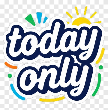 Today Only Promotional Text PNG