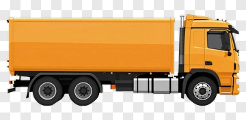 Orange Delivery Truck PNG
