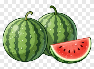 Watermelon With Slice PNG