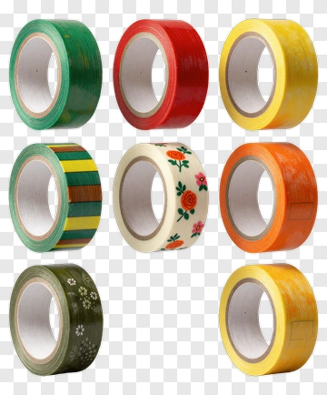 Colorful Decorative Tape Rolls PNG