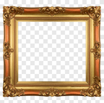 Ornate Gold Picture Frame PNG