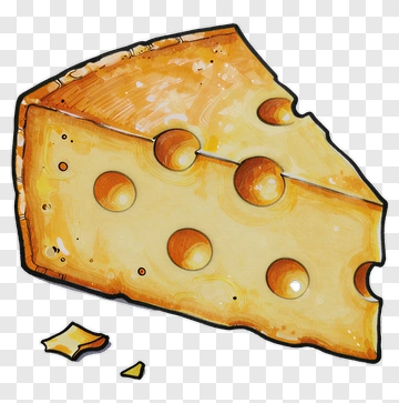 Cartoon Cheese Slice PNG